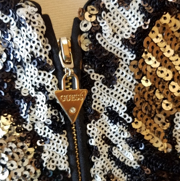 NWT Guess sequin sleeveless midi dress- L - Picture 5 of 10